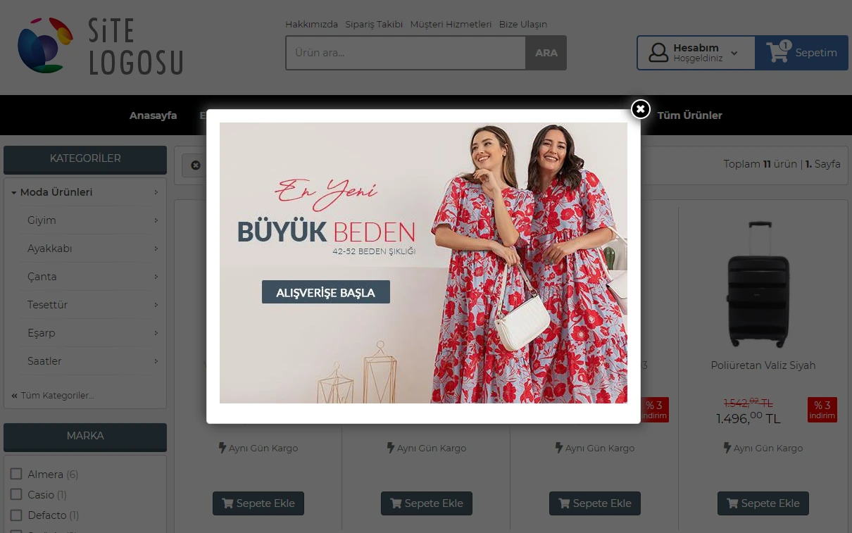 Gelişmiş Popup ve Bildirim Modülü Görsel 4