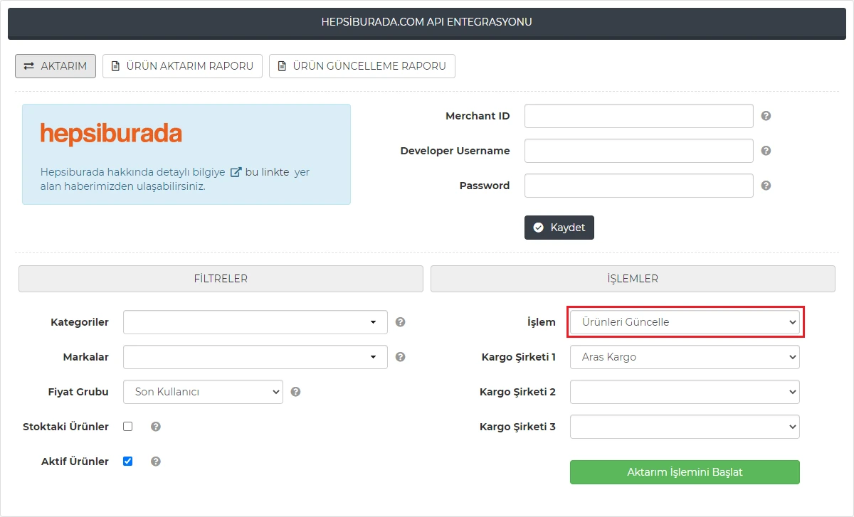 Hepsiburada Api Entegrasyonu Görsel 8