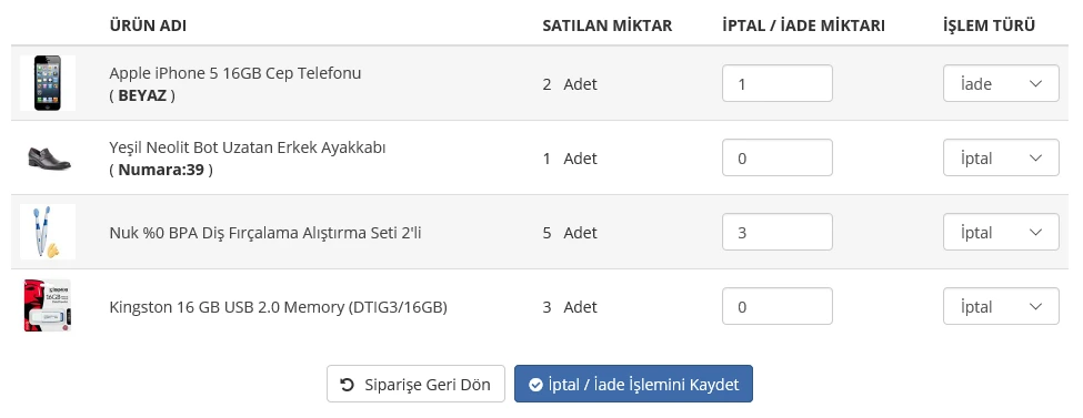 Sipariş İptal ve İade Görsel 3