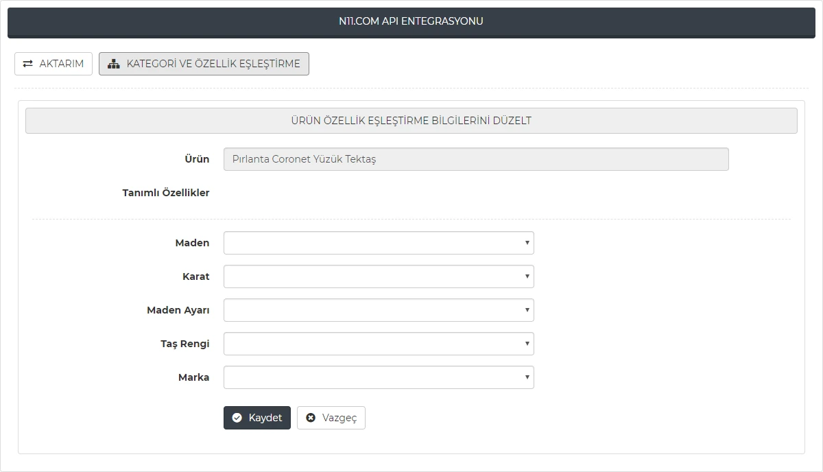 N11 Api Entegrasyonu Görsel 3