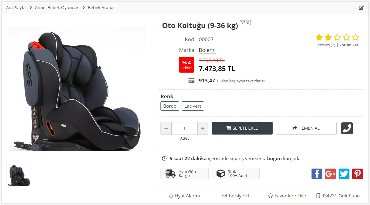 Ürün Detay Sayfası