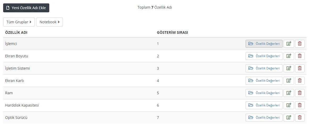 Ürün Özellikleri Modülü Görsel 1